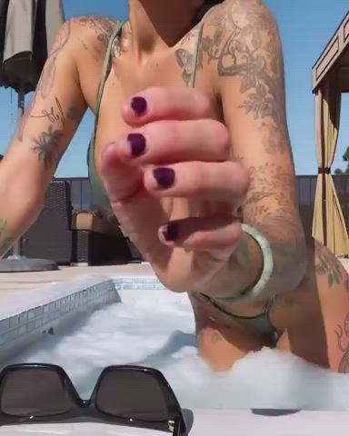 Australian Boobs Watersports gif