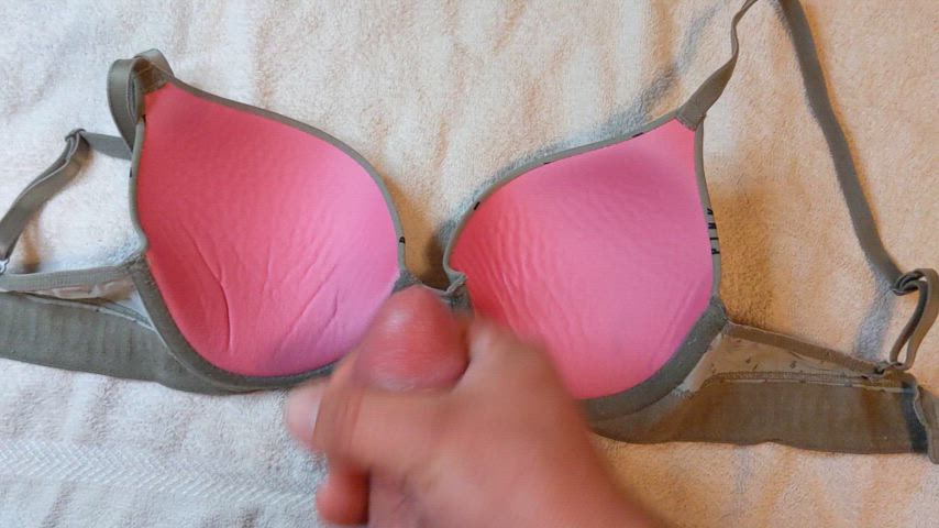 bra cum cumshot fetish gif