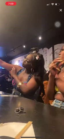 Ebony Nipples Nipslip gif