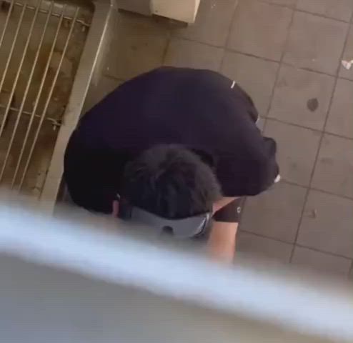 Blowjob Gay Glory Hole Sucking Toilet gif