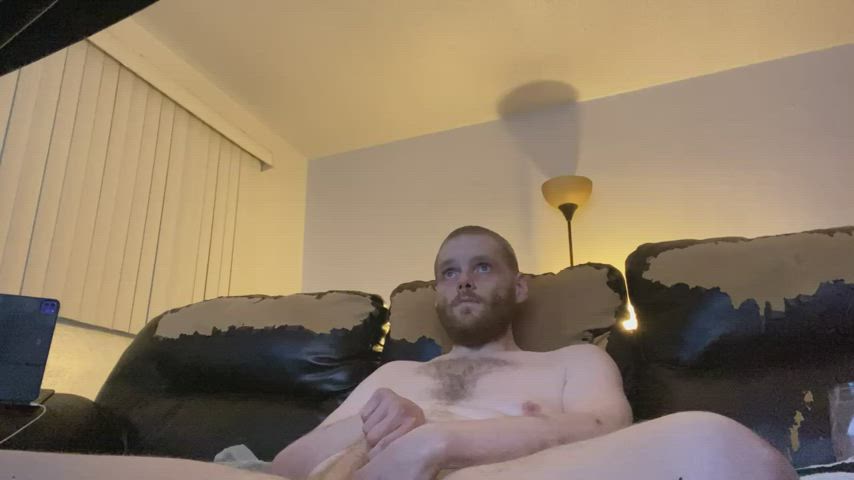 Cumshot Solo WatchingPorn gif