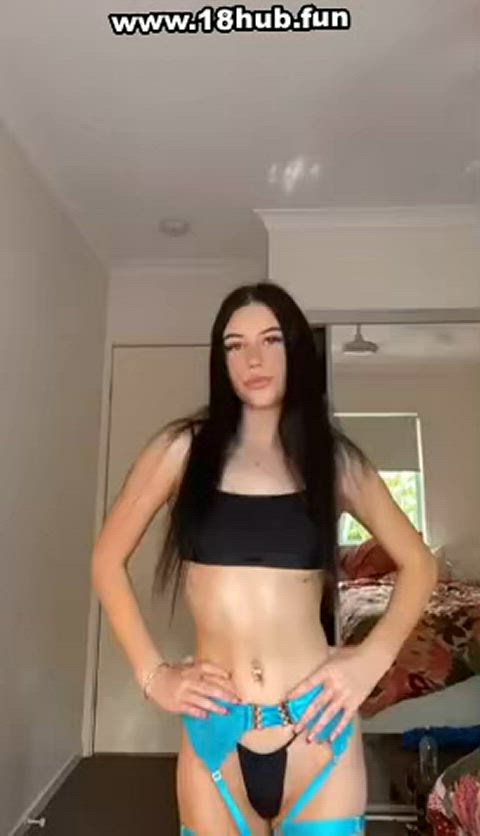 19 years old big tits boobs cute naked pussy sex tiktok gif