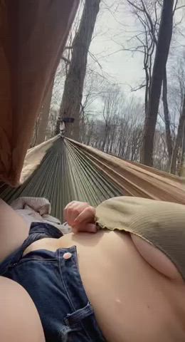 BBW Outdoor Tits gif