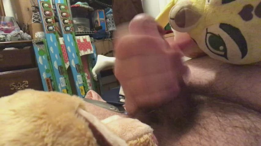 big dick cock cum cumshot handjob masturbating nsfw orgasm threesome gif