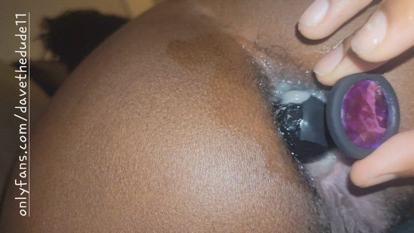 Anal Anal Play Butt Plug Ebony Ebony Couple Gape Porn GIF by belovedking11