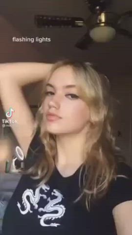 Blonde Huge Tits TikTok gif