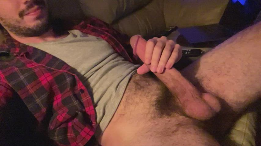 It’s a Friday night and here I am touching my penis on my couch