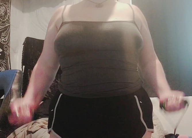 Goth Gym Tits Workout gif