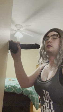 BBC Blowjob Sissy gif