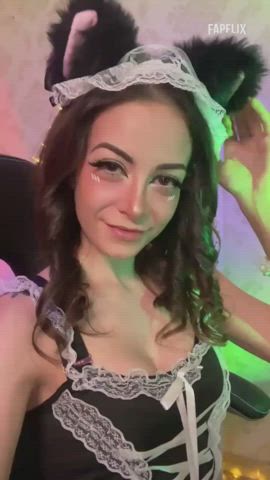 asmr brunette maid gif