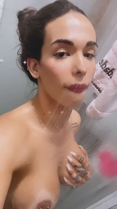 Big Tits Brazilian Shower gif