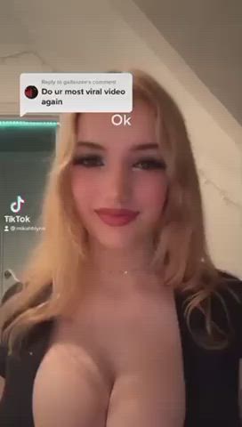 Blonde Huge Tits TikTok gif