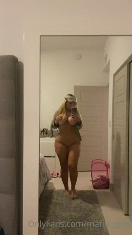 Big Ass Curvy Model Selfie Thick gif