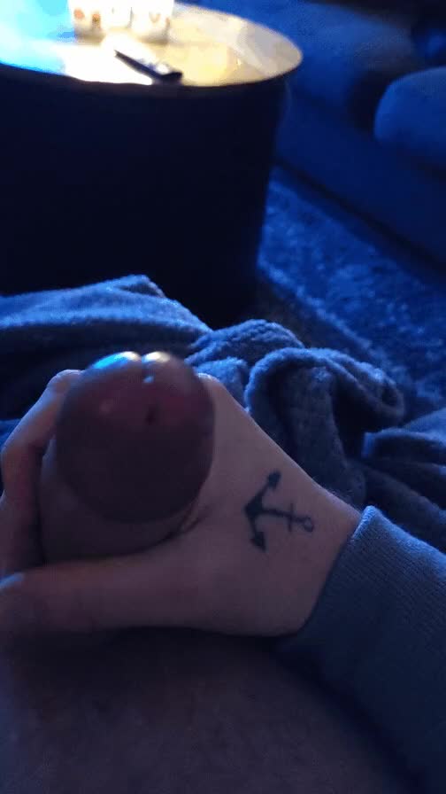 Slowly stroking my uncut cock (m35)