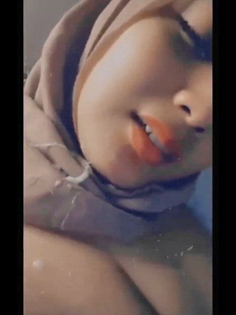 cumshot on hijab