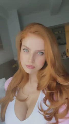 Busty Model Redhead Tits gif