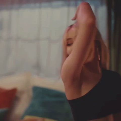 blonde bra celebrity dancing legs seduction skirt slut celebs gif