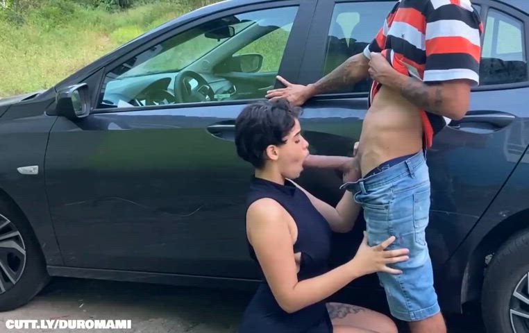 Tomboy Latina Mami having some fun outside