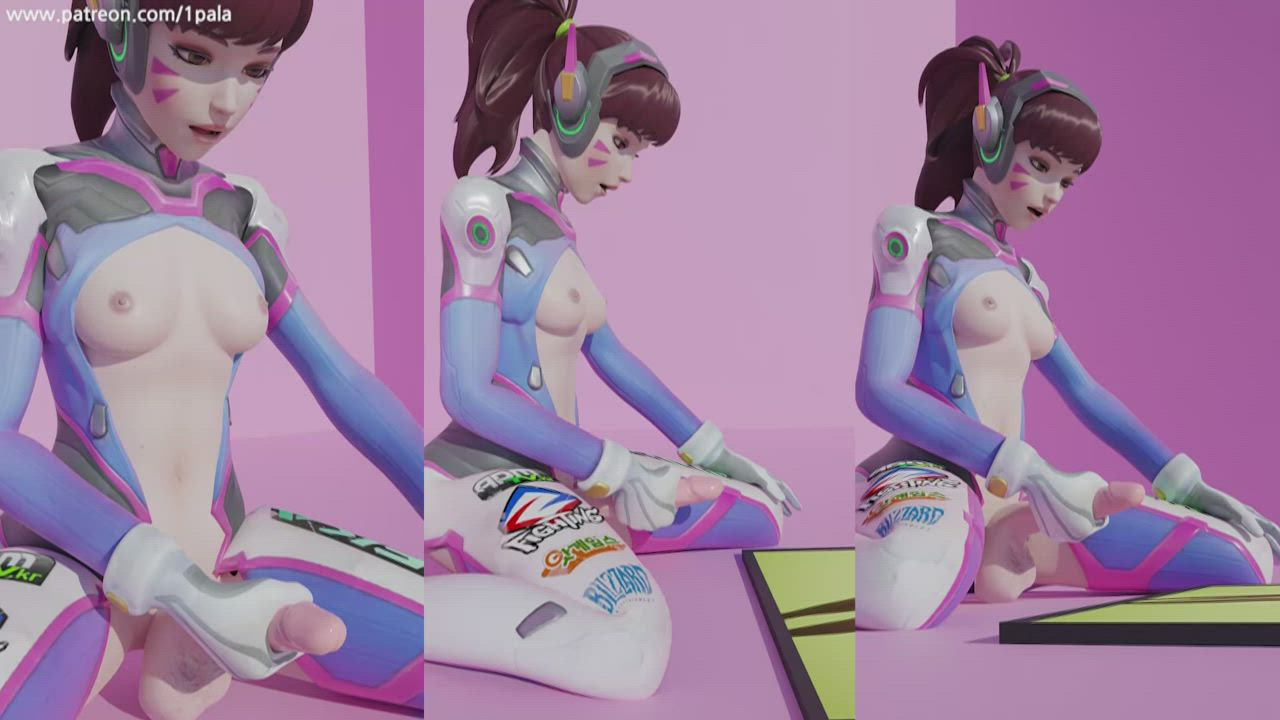 3D Futanari Hentai Overwatch gif