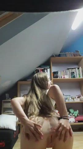Ass Asshole Pussy Blonde Teen Ass Spread Pussy Spread T-Shirt 19 Years Old gif