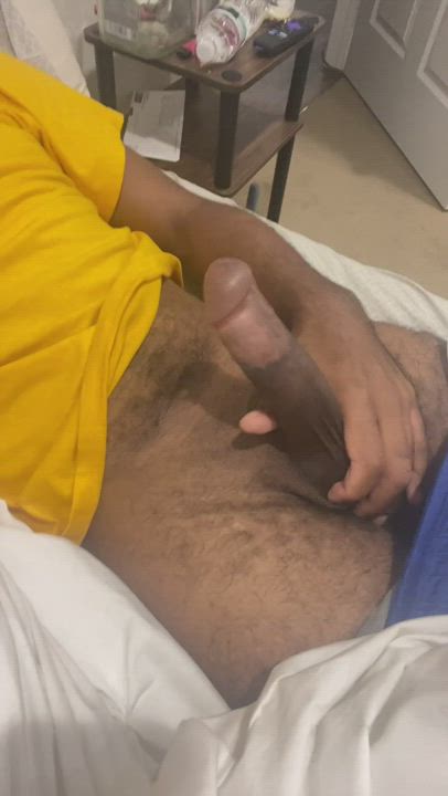 Big Dick Cum Little Dick Male Masturbation gif