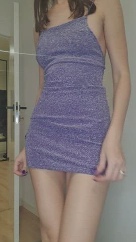 Perfect dress for showing my tiny tits=)