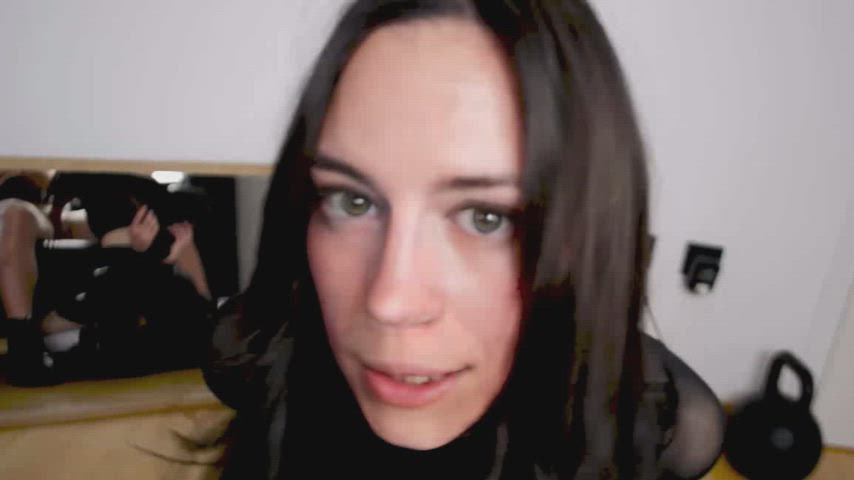 brunette deepthroat forced hardcore slapping slut gif