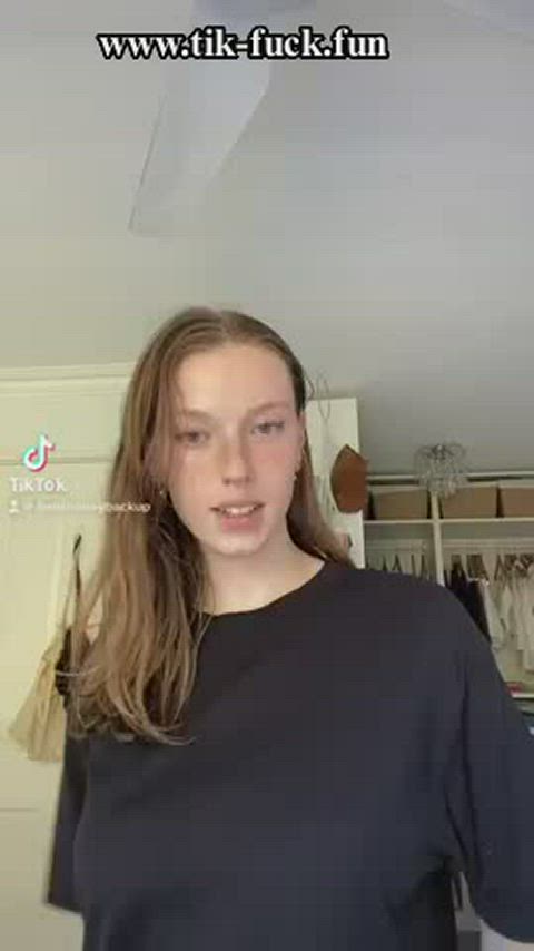 amateur big tits boobs cute pussy sex solo teen tiktok tits gif