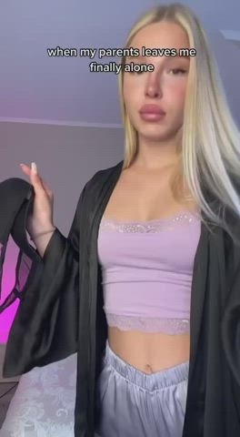 blonde teen tiktok gif