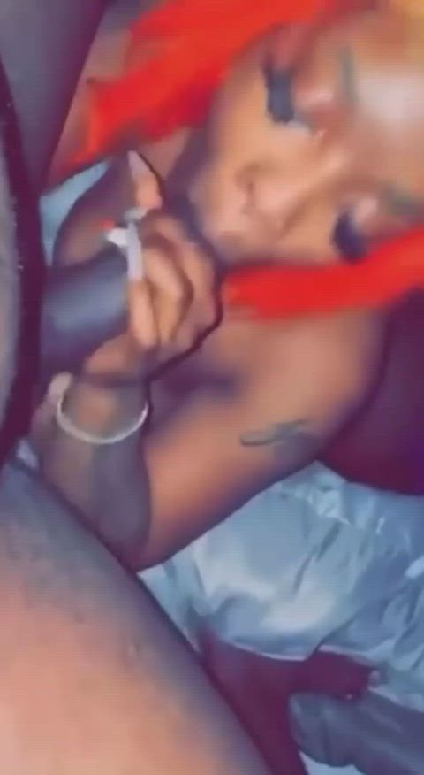 bbc blowjob cum in mouth cumshot ebony facial stripper sucking gif