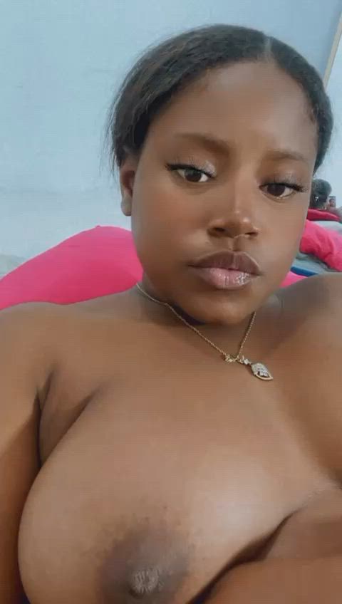 boobs cute ebony latina natural tits petite sensual smile teen tits gif