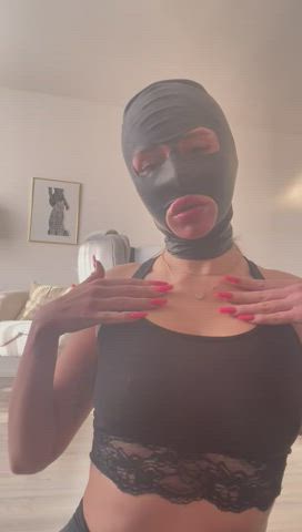 blonde mask tits petite gif