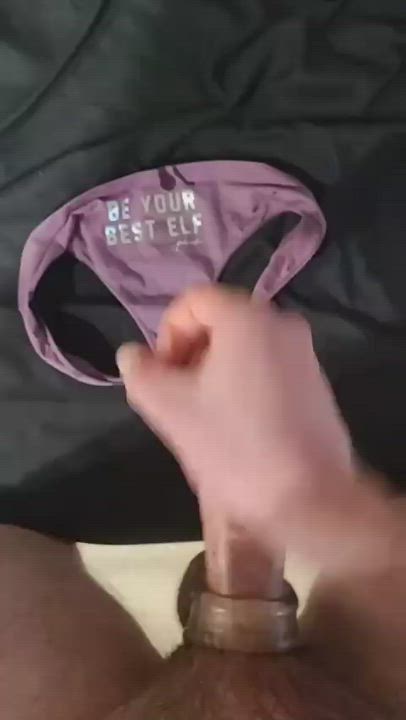 Big Dick Cum Cumshot Panties gif