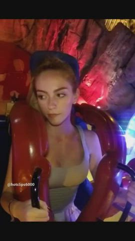 boobs tits natural tits bouncing tits accidental bra exposed public screaming gif