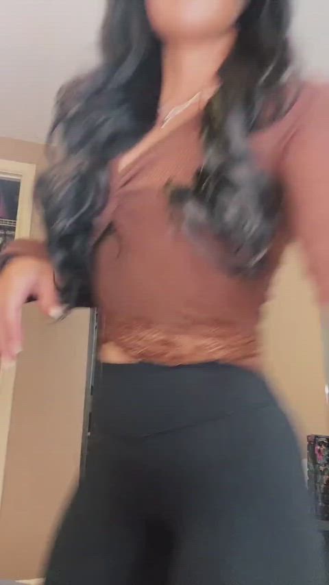 booty brunette leggings gif