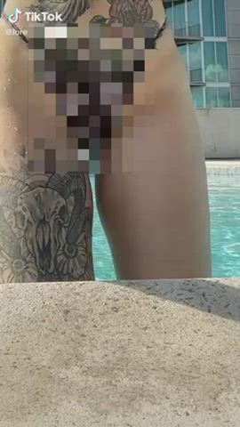 alt big tits bikini bouncing tits censored emo tease tiktok gif