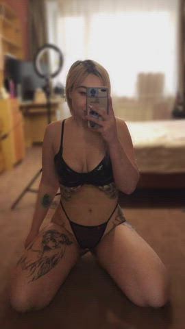 Blonde Mirror OnlyFans Selfie gif