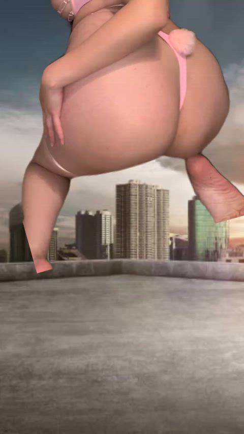 ass giantess roleplay goddess asshole-behind-thong sexy-lingerie gif