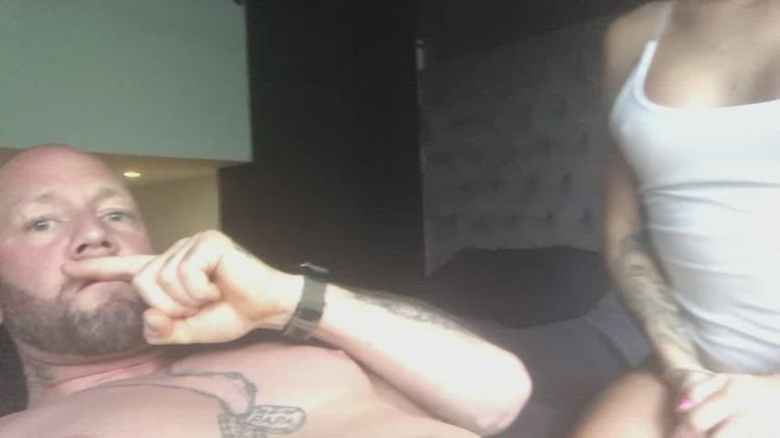 Blonde Couple Deepthroat Hardcore Homemade Tattoo gif