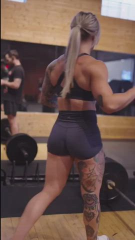 muscles muscular girl muscular milf gif