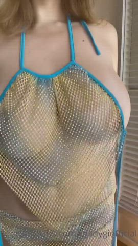 big tits braless busty curvy huge tits natural tits see through clothing sheer clothes