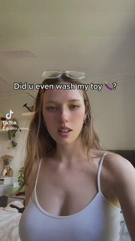 australian blonde tiktok gif