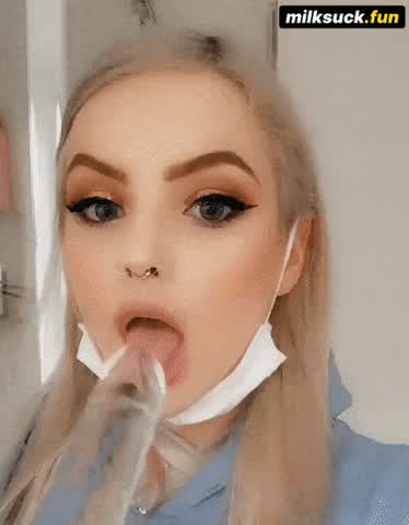 Blowjob Dildo Public gif