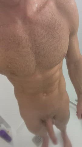 abs amateur bwc big dick muscles onlyfans shower gif