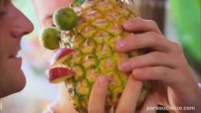 MacDonald Kissing a Pineapple