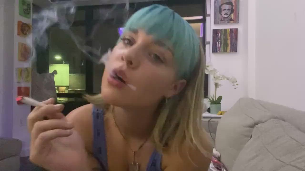 Big Tits Gabbie Carter Smoking gif