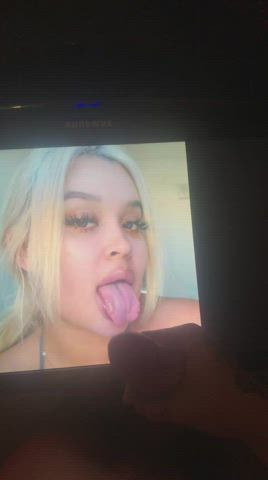 cumshot tongue fetish tribute gif