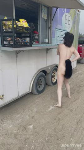 butt plug naked public gif