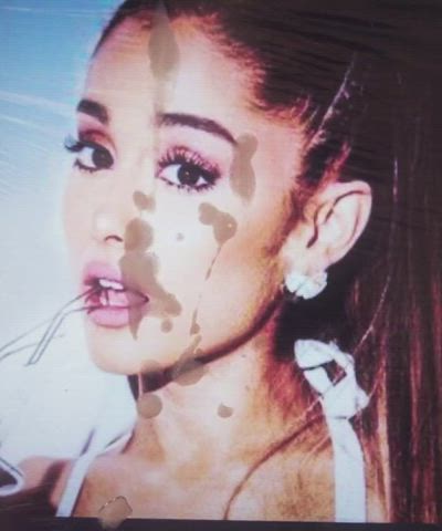 ariana grande celebrity cumshot tribute gif