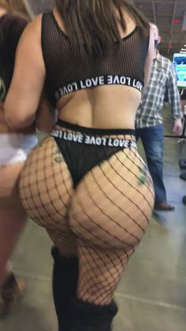 Ass Booty Fishnet Pawg Thick gif